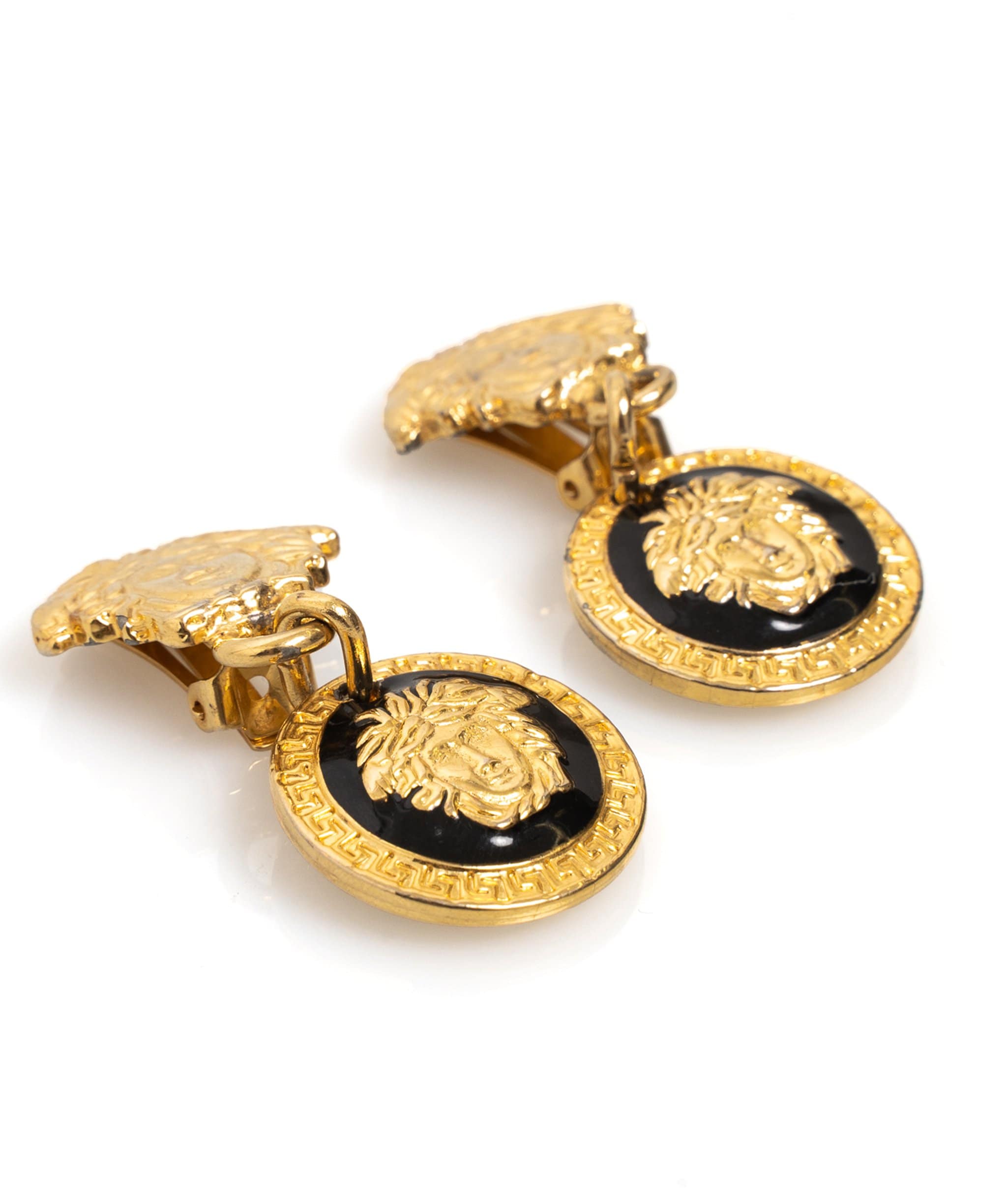 Versace GIANNI VERSACE Vintage Gold Medusa Clip on Earring AWL1080