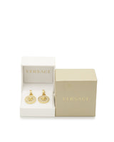 Versace Versace Gold and Diamante Medusa Disc Earrings - AWL2061