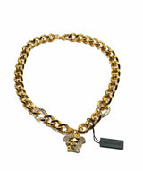 Versace Versace Medusa Head Gold and Strass Necklace RJC1463