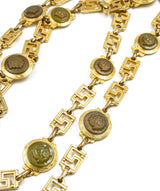 Versace Vintage Versace Gold and Green beaded belt ALC0145