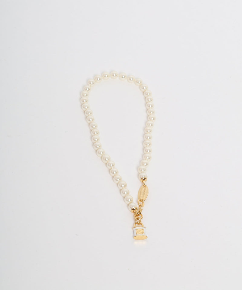 Vivienne Westwood Vivienne Westwood pearl choker necklace with gold  padlock pendant