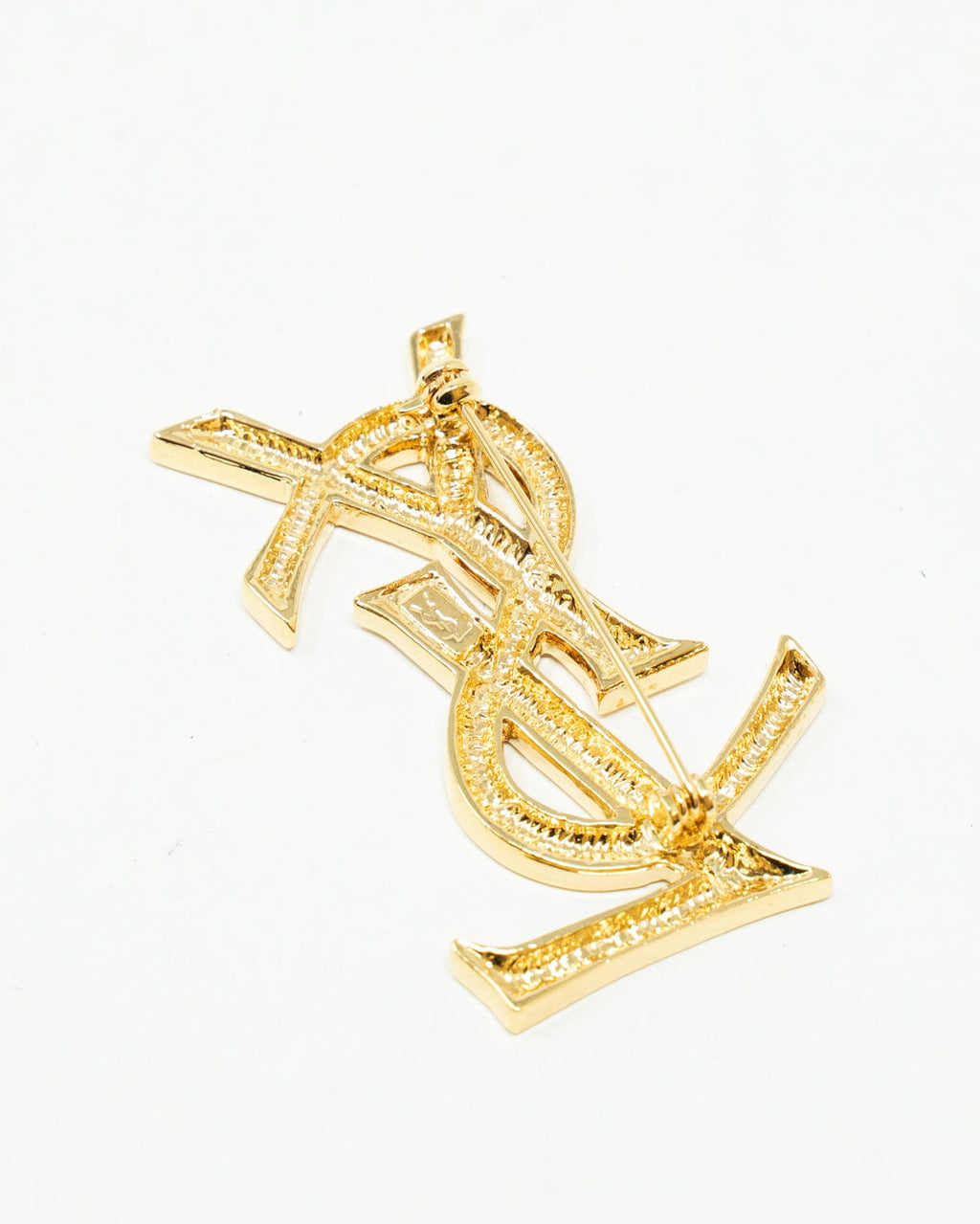 BujorJapan Vintage Ysl Yves Saint Laurent Brooch Pin, Ysl Logo Brooch, Gold Tone Brooch Pin, Vintage Jewelry, Jewelry Brooch, Jewelry for Women