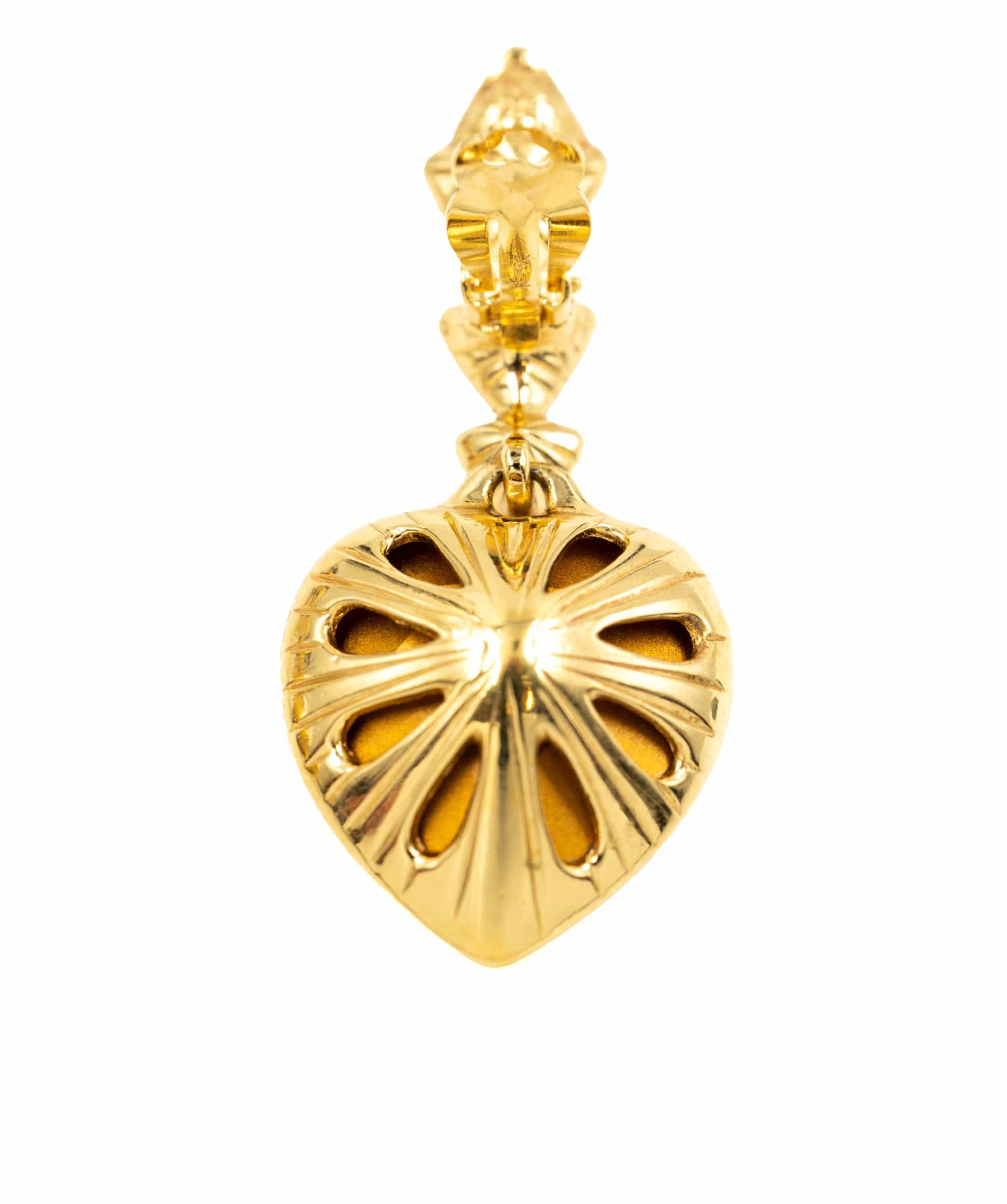 Yves Saint Laurent Vintage Yves Saint Laurent Heart Gemstone Macbeth Gold Gold metal AB - AWL2640