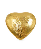 Yves Saint Laurent YSL brushed logo heart earrings - AWL4197
