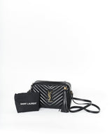Yves Saint Laurent Saint Laurent Black Chevron Leather Camera Bag GHW