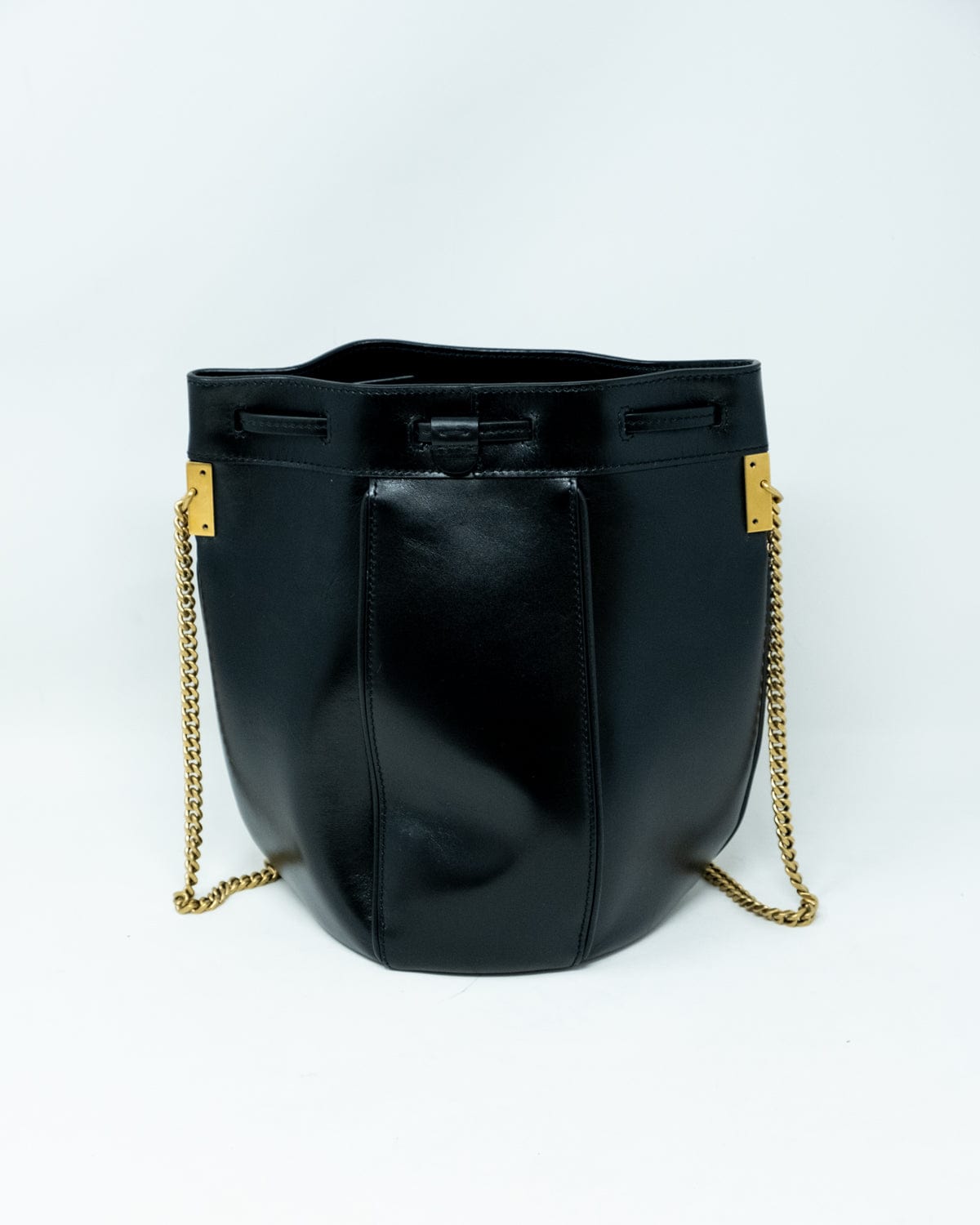 Yves Saint Laurent Saint Laurent Black Leather Bucket Bag - AGL1771