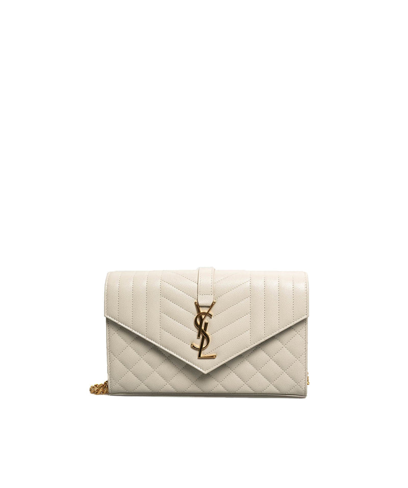 Saint Laurent Cream Envelope Crossbody Bag GHW - AGL1534 – LuxuryPromise