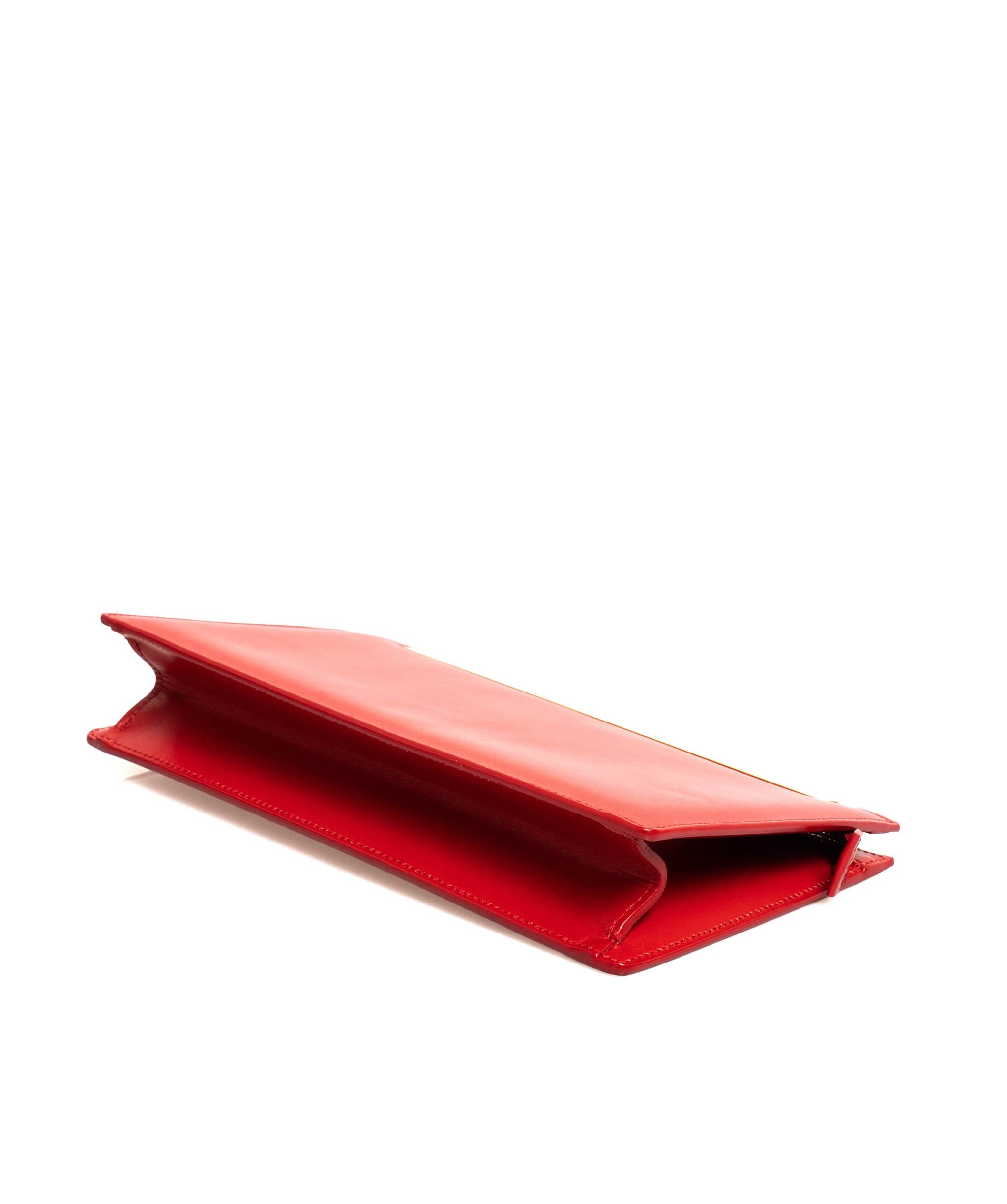 Yves Saint Laurent Saint Laurent Red Leather Clutch Bag - AWL2054