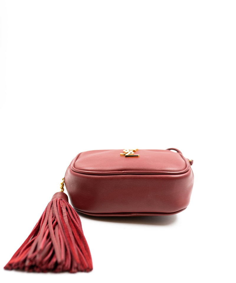 YSL Burgundy Camera Bag Mini - AWC1370 – LuxuryPromise