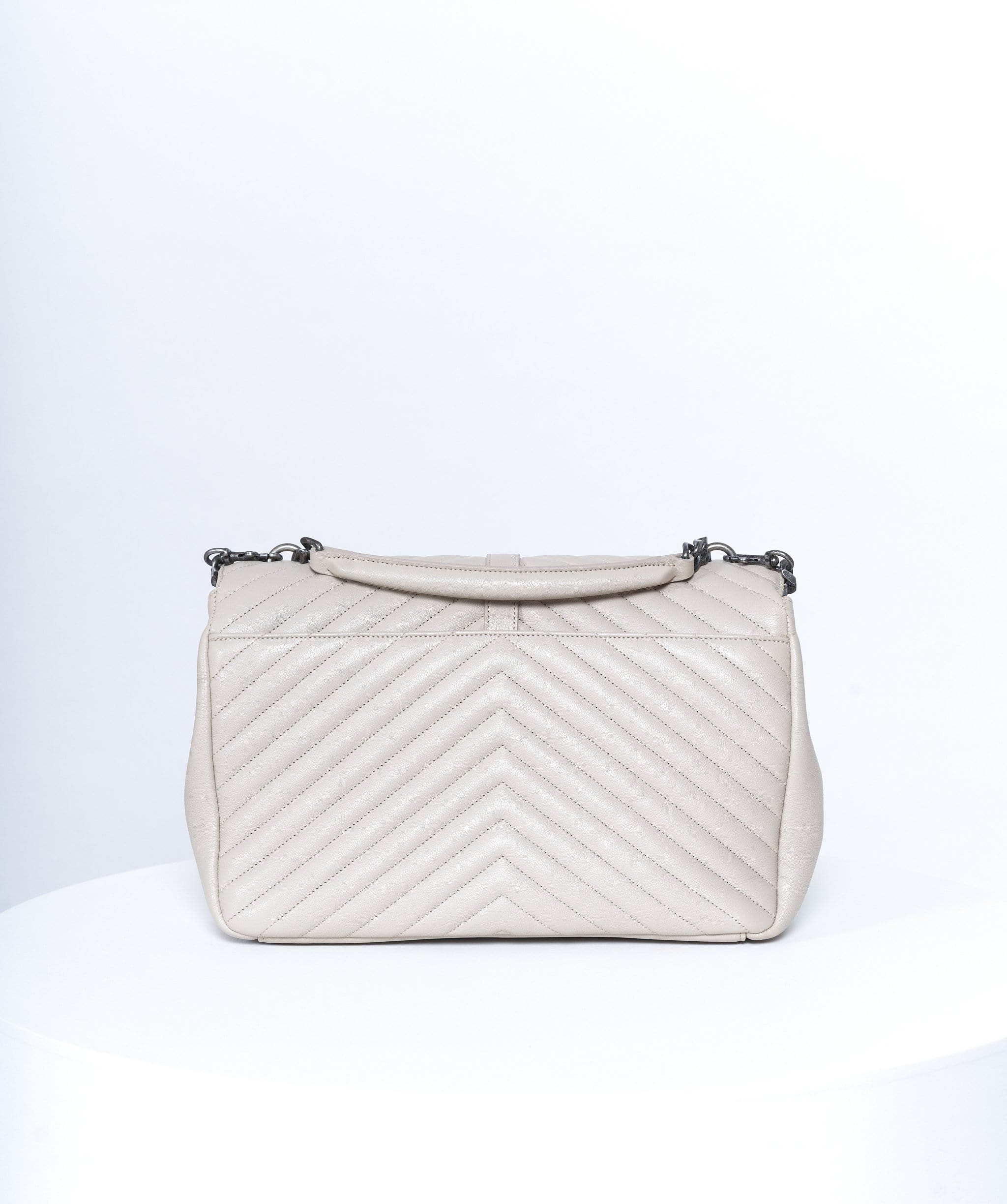 Yves Saint Laurent YSL Chevron bag beige