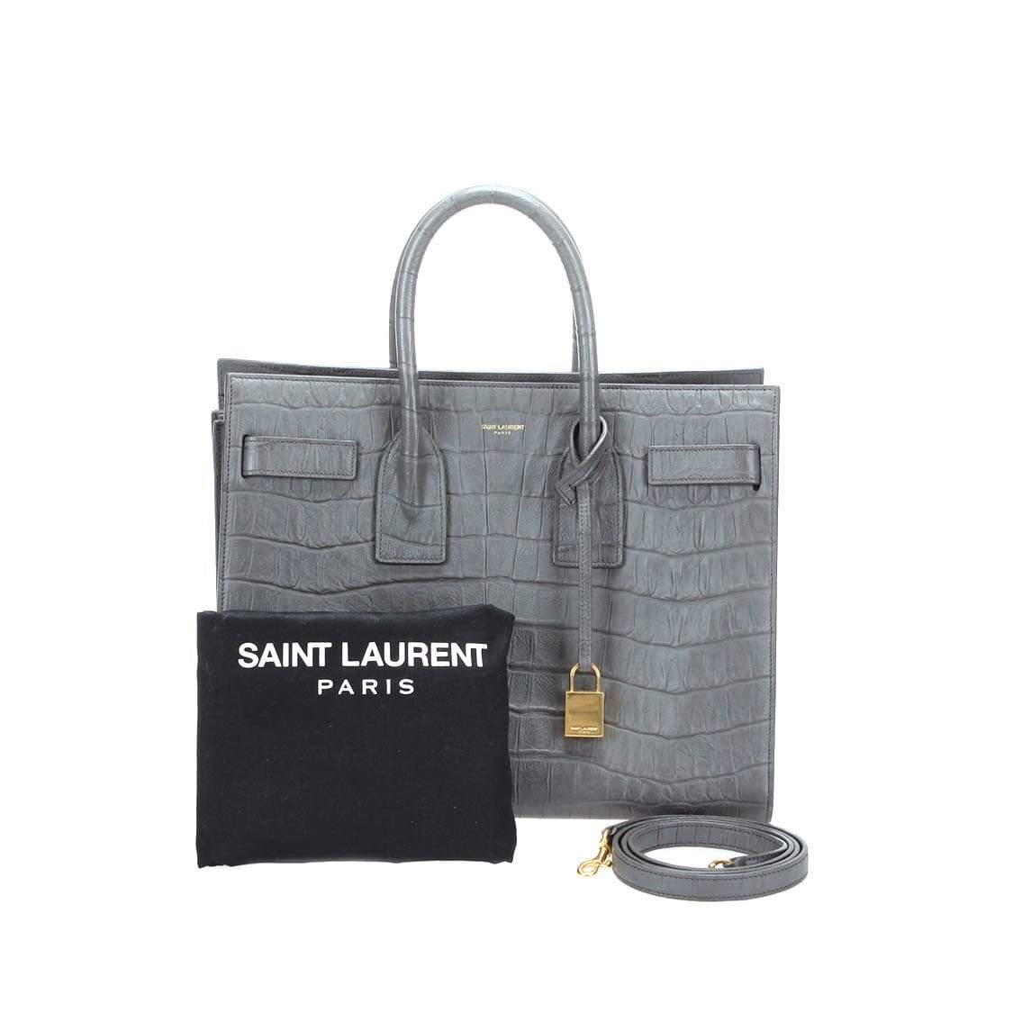 Yves Saint Laurent YSL Embossed Leather Sac Du Jour Tote MW2856