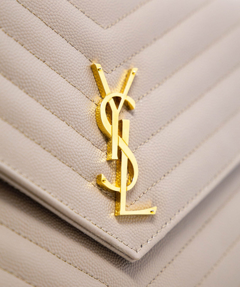 Yves Saint Laurent YSL envelope chevron clutch - AGL2236