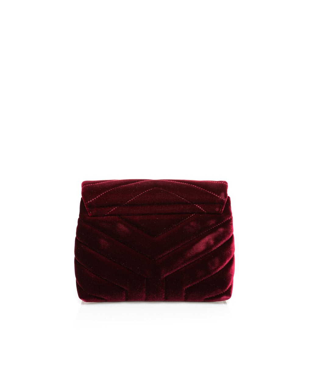 Ysl toy loulou 2025 velvet burgundy