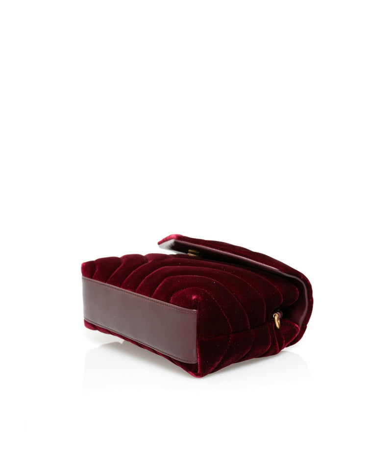 Ysl loulou best sale velvet burgundy