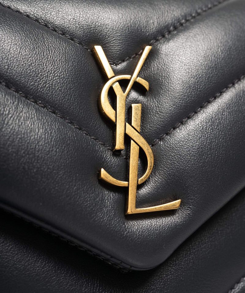 Yves Saint Laurent YSL Lou Lou Grey Leather Toy Crossbody Bag - ADL1350