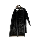 Yves Saint Laurent YSL medium black sunset bag with silver hardware  AVC1010