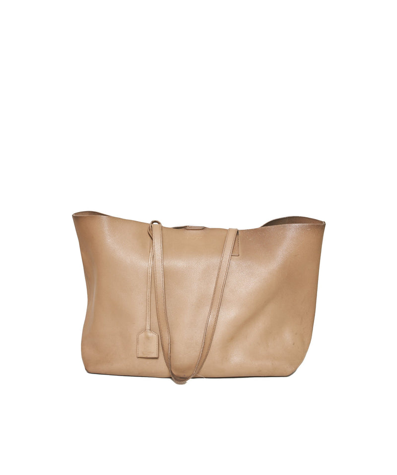 Yves Saint Laurent Yves Saint Laurent Beige Leather Tote Bag