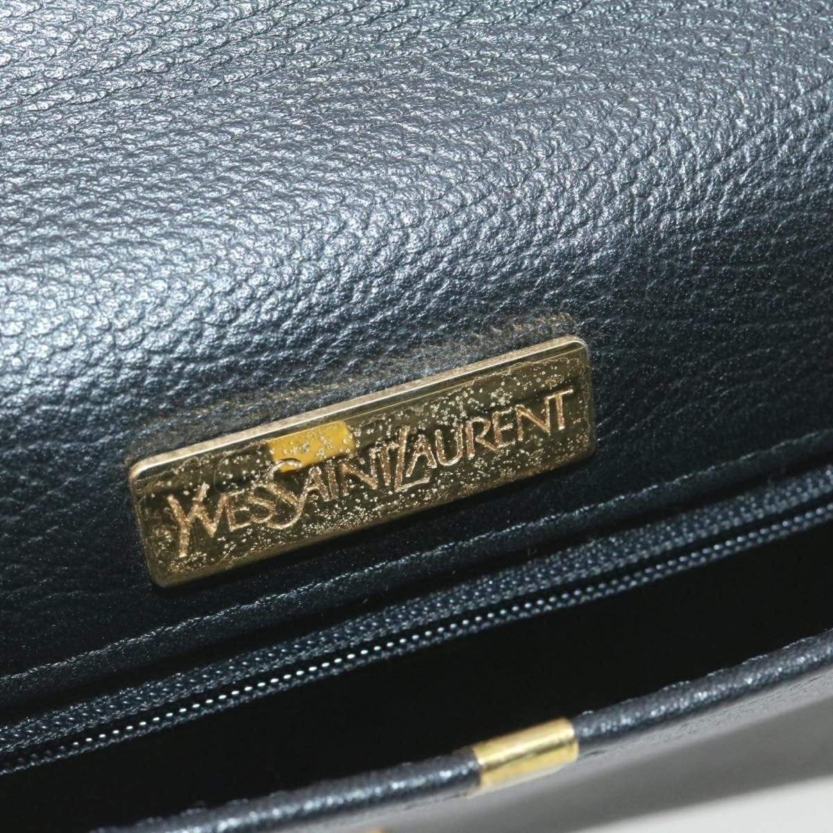 Yves Saint Laurent YVES SAINT LAURENT Leather Clutch Bag Black MW2313