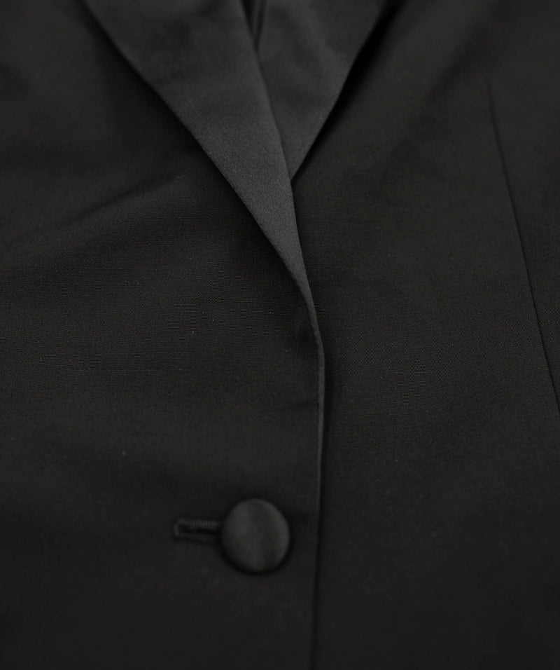 Yves Saint Laurent YSL black tuxedo jacket and skirt - AWL3846