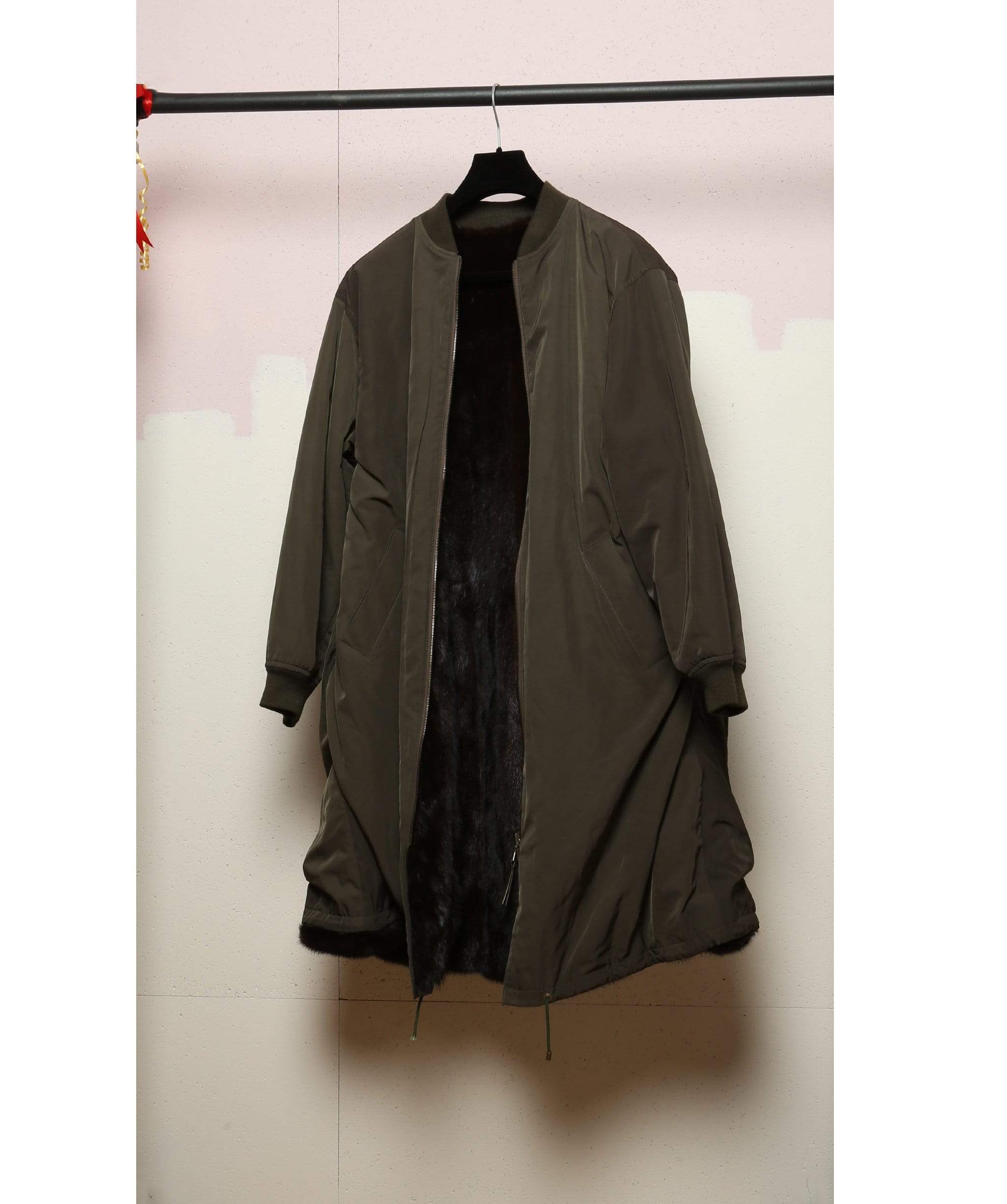 Yves Salomon YS Army reversible parker and fur jacket